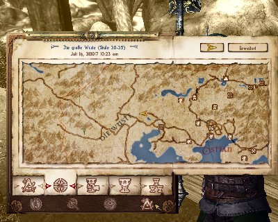 Kampfmagierbeinschienen an meiner Position.<br />Bin von Süden draufzu gelaufen. Ist soetwas wie ein Brunnen, ach ja und ein AETERNA STREIKOLBEN liegt da auch noch ;)