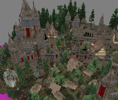 Außenbereich von Geldern(Festung links, Bauernhöfe und Stadtor zum Oberviertel)