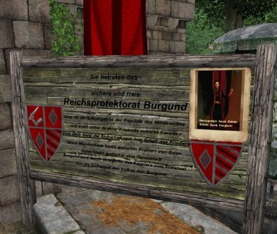 Grenzschild zum Reichsprotektorat