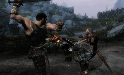 Der schwarze Fleck soll Blut darstellen