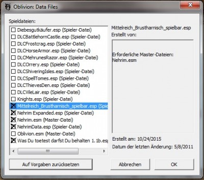 Spieldateien über Oblivian-Launcher.