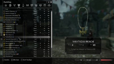 Narathzuls Brosche, sieht bei mir einfach wie irgend ein Amulett aus dem Original Skyrim aus. Das gilt für jedes Item.