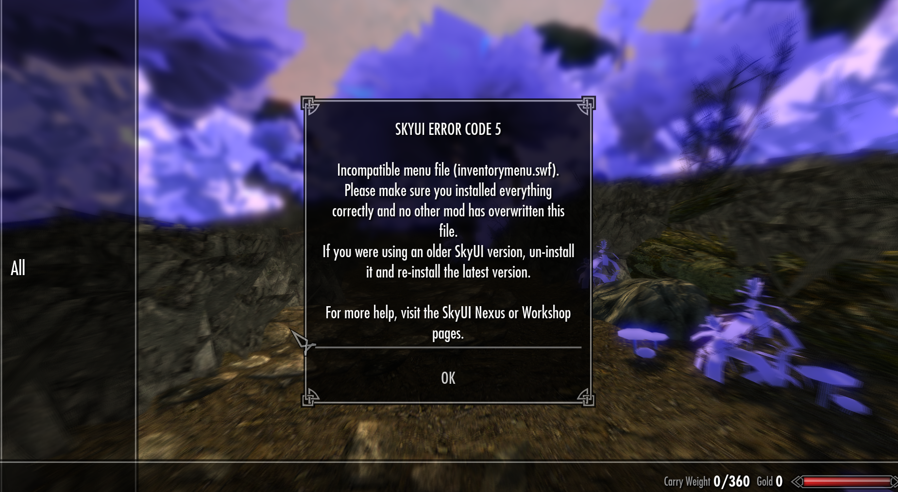 This appears for menus,help