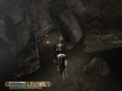 Von hier aus nach links runter geschaut kommt die Stelle