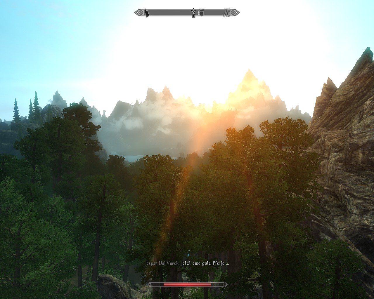 Sonnenaufgang auf dem Weg nach Ark, auf den Zwillingstürmen. Und Jespar hat völlig recht, nur leider hatten wir noch ein Stück Weg vor uns.