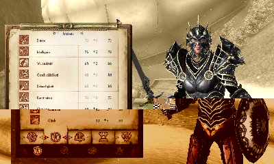 In imposanter Rüstung der universalen Vollendung durch die Schatten