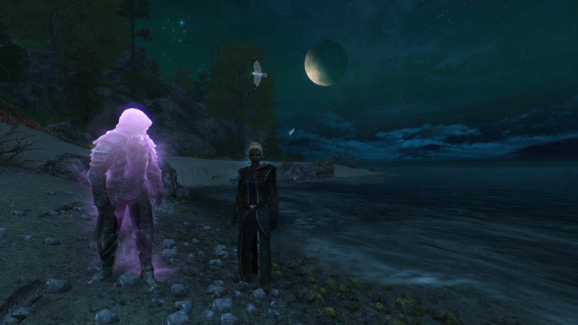 Mein Seelenbegleiter und ich beim nächtlichen Spaziergang am Strand :p