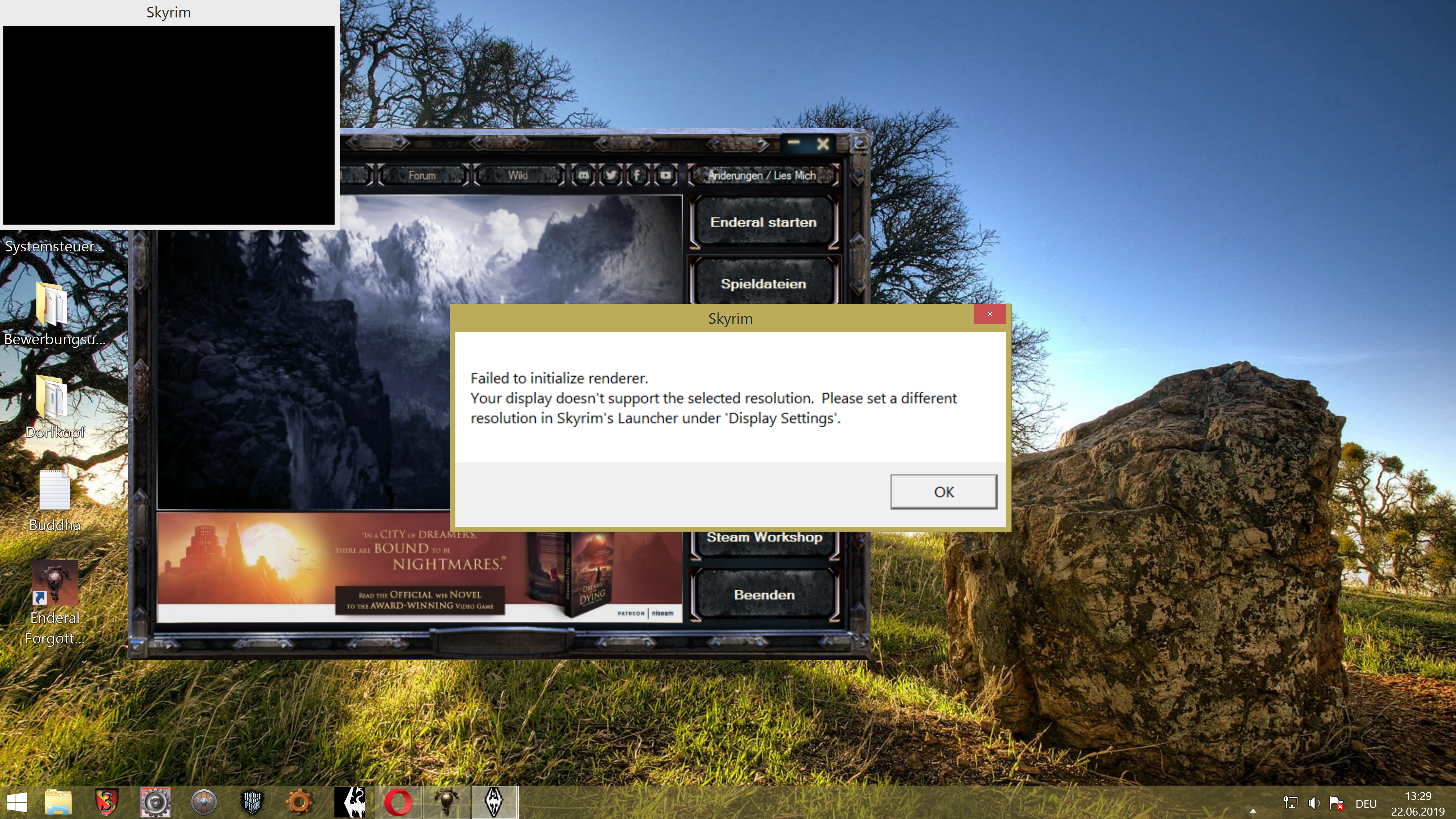 Ein hübsches Bild vom Enderal-Starttool