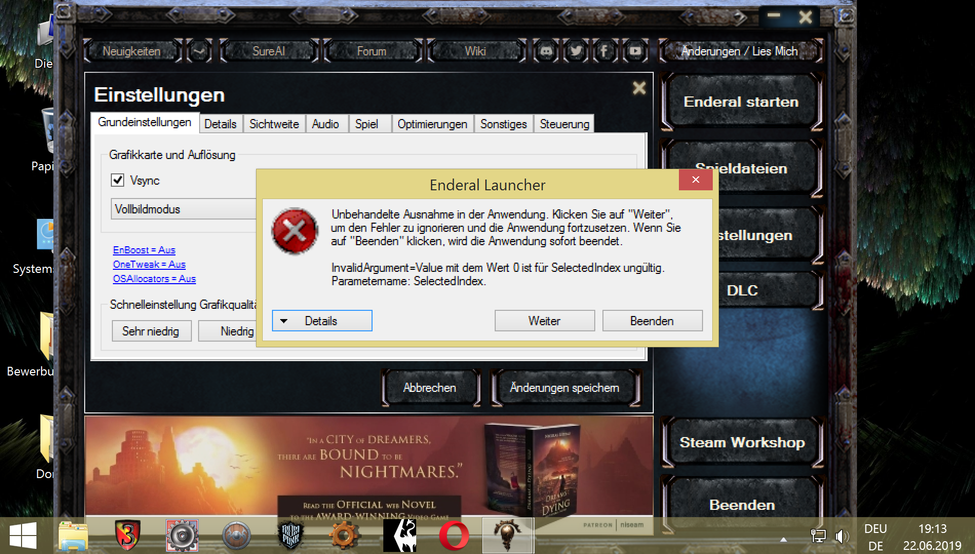 Foto des neuen Fehlers